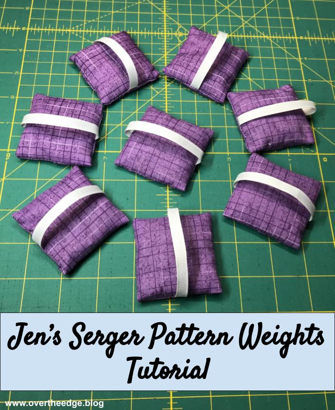 Jen's Serger Pattern Weights Tutorial - over the edge