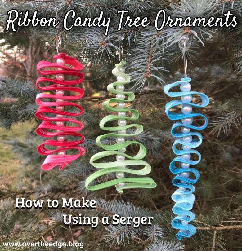 How to Make Ribbon Candy Tree Ornaments Using a Serger