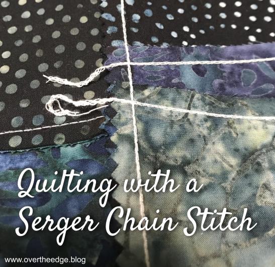 serge a quilt with a chain stitch